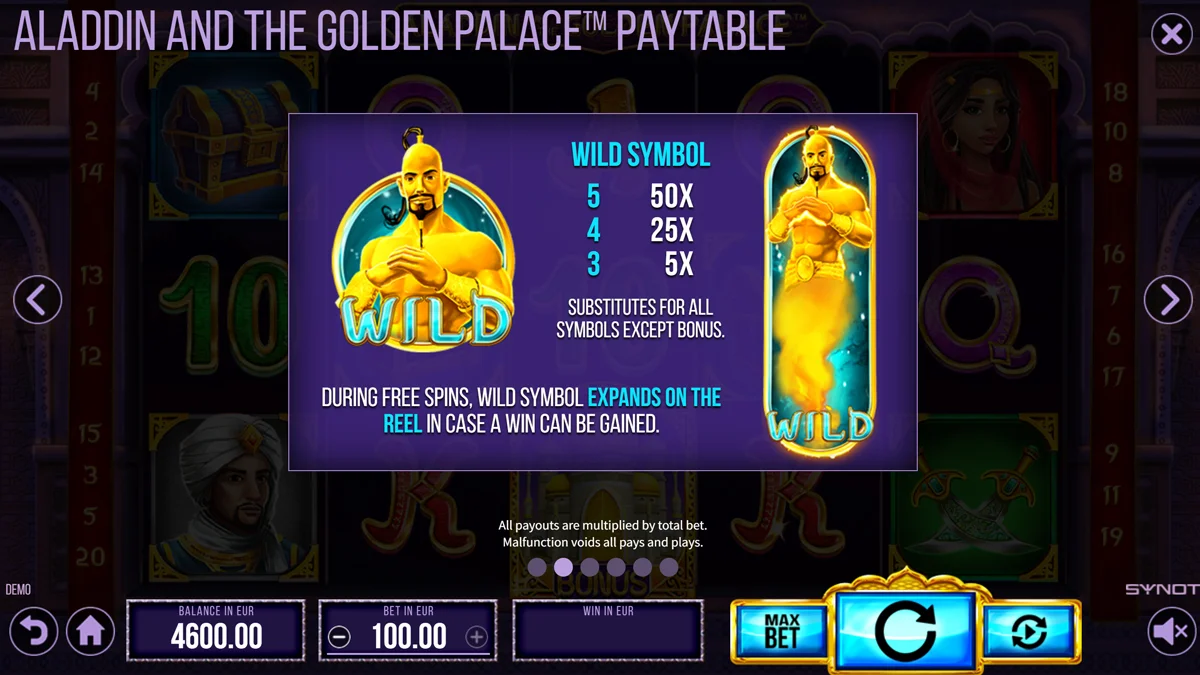 Aladdin and the Golden Palace Wild Symbol