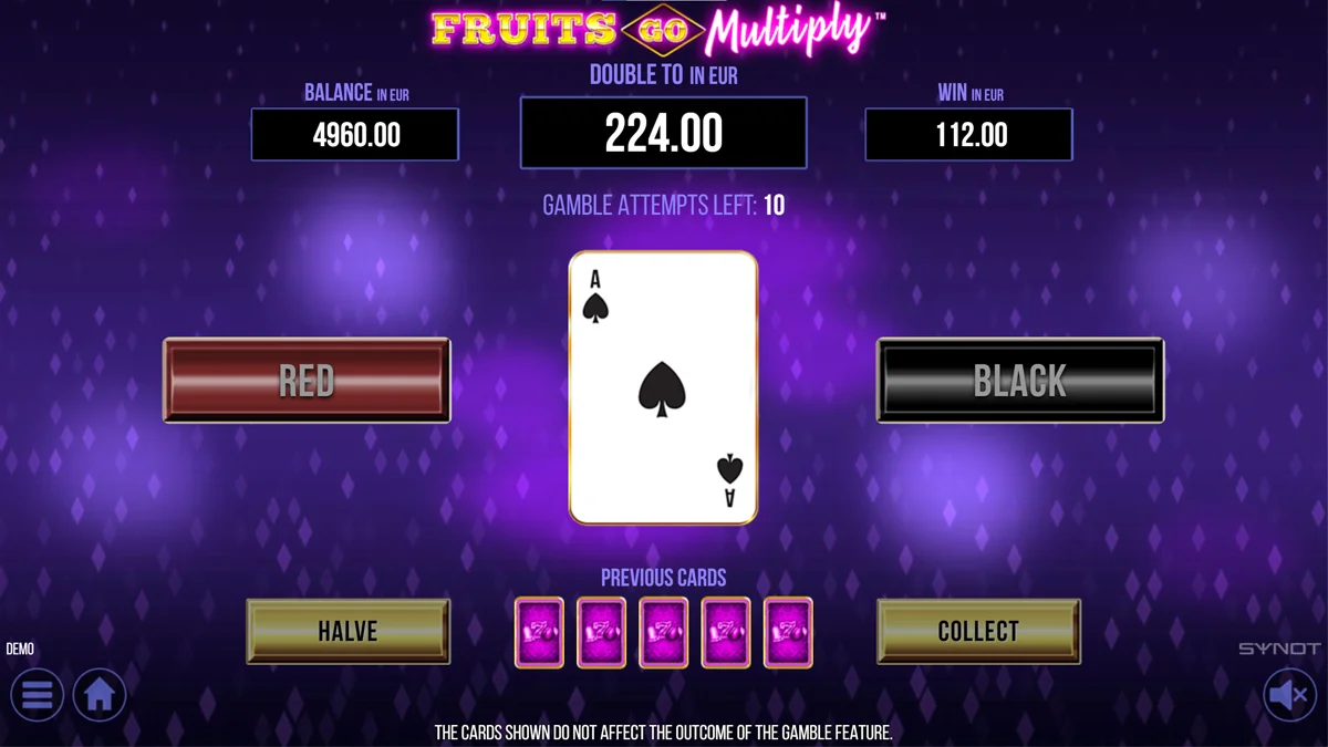 Fruits Go Multiply Gamble Round