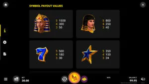 Fruits of Luxor Paytable