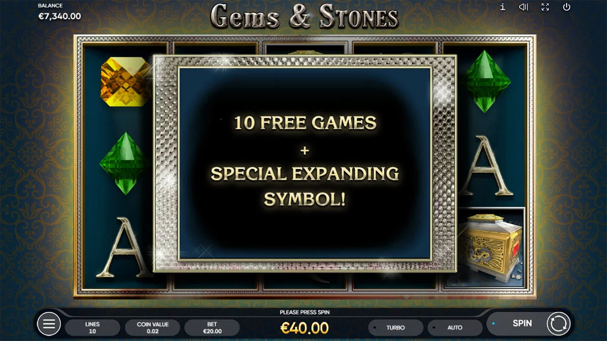 Gems & Stones Free Spins