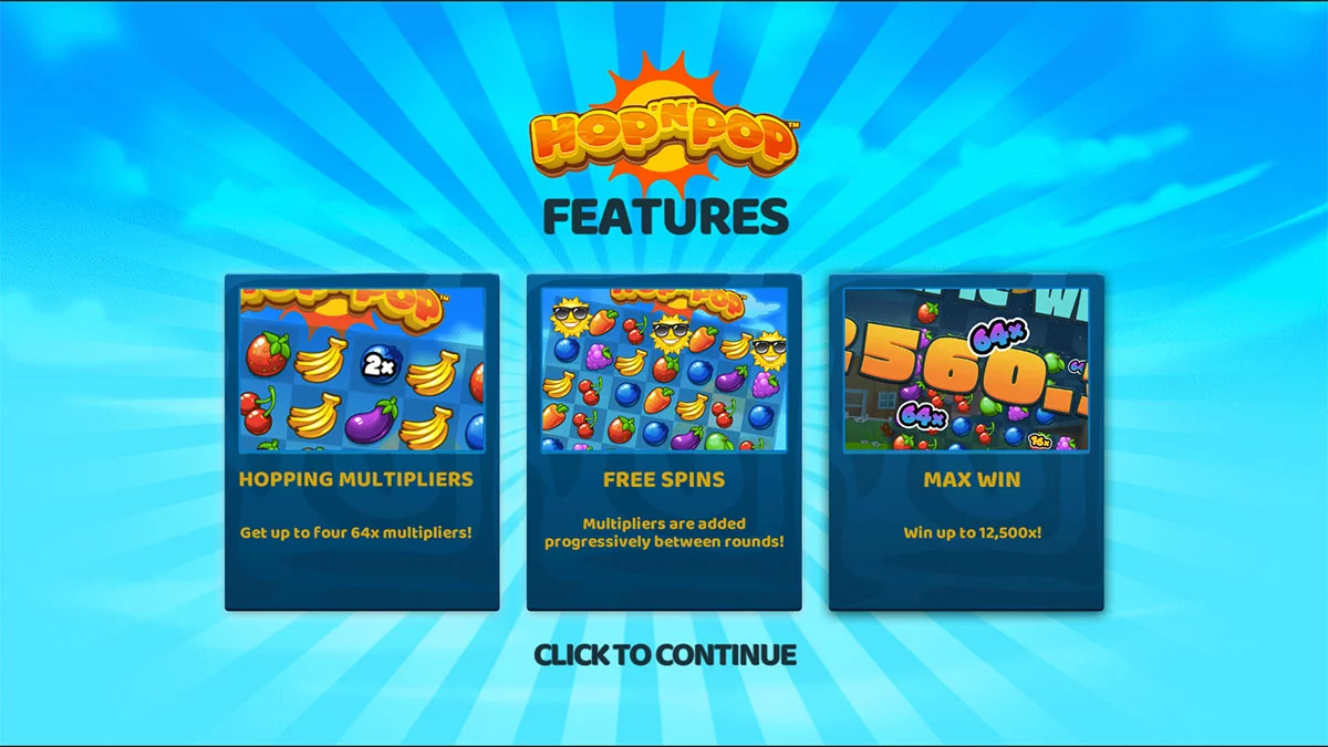 Hop N Pop Homescreen