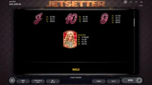 Jetsetter Paytable 2