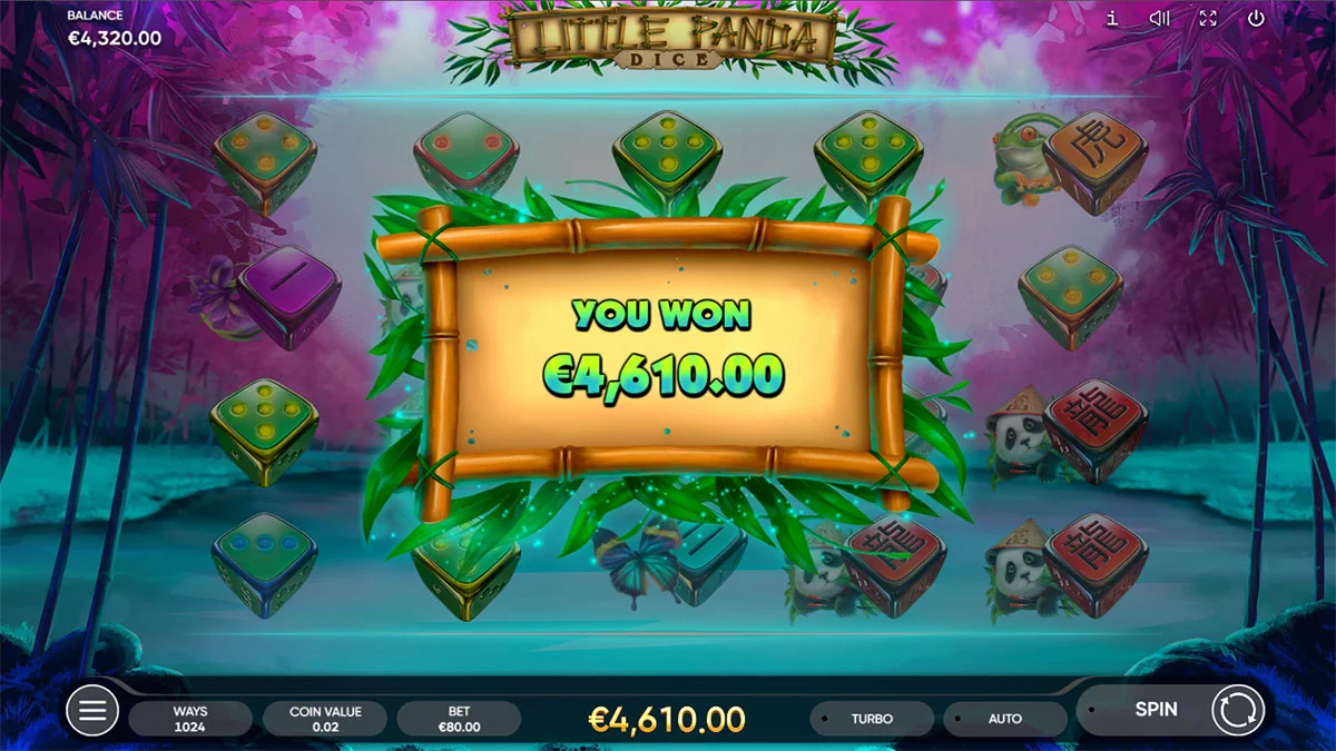 Little Panda Dice Win