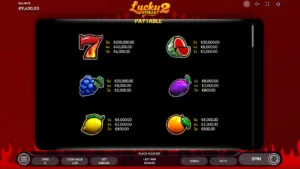 Lucky Streak 2 Paytable