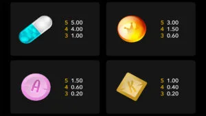 Purple Pills Paytable