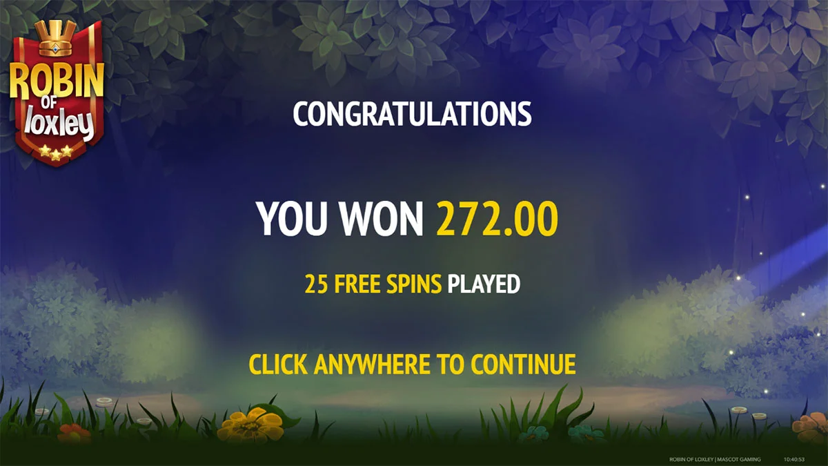 Robin of Loxley Total Win