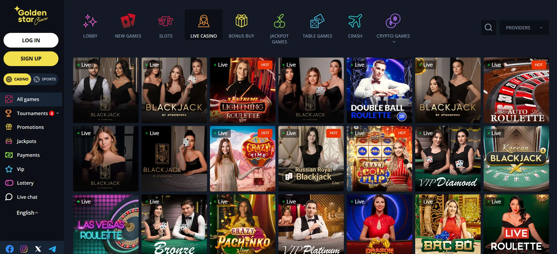 Golden Star Casino Live Casino