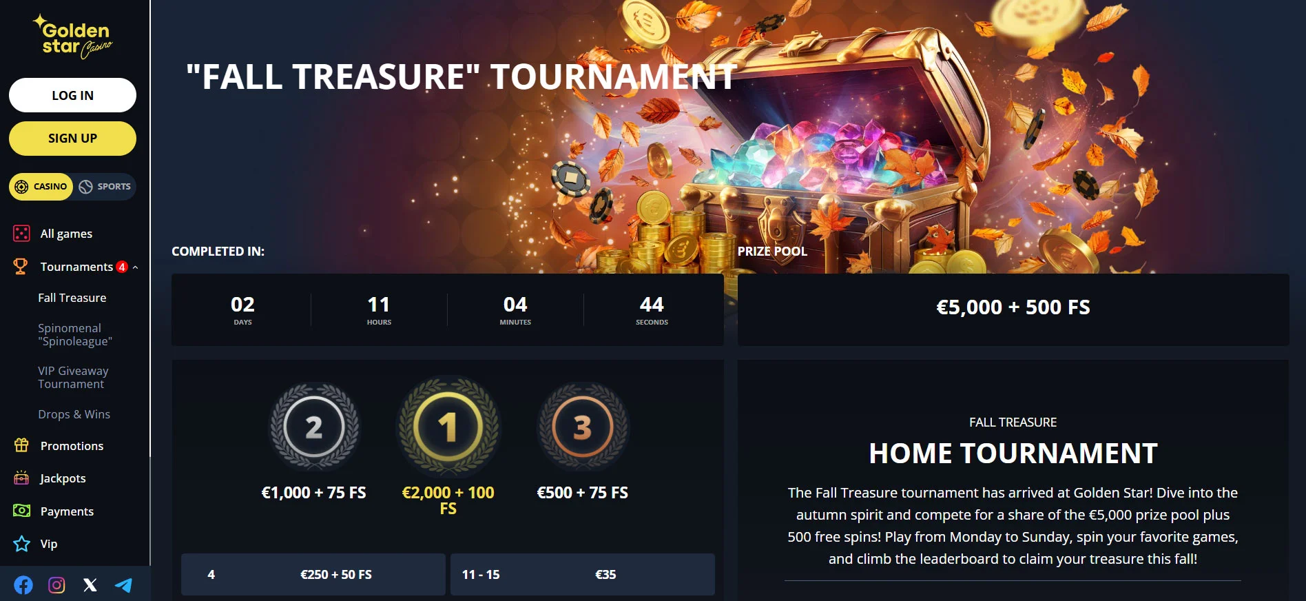 Golden Star Casino Tournaments