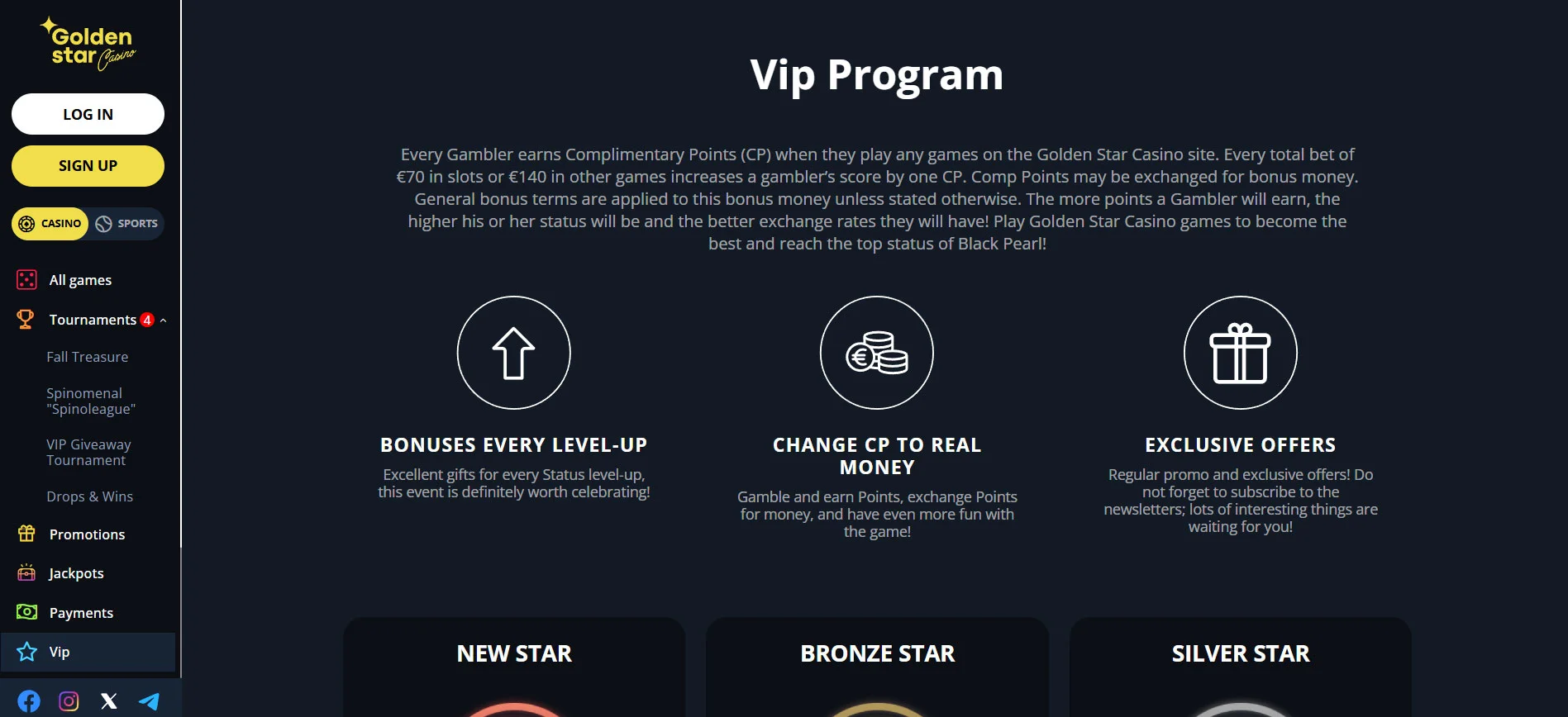 Golden Star Loyalty Program