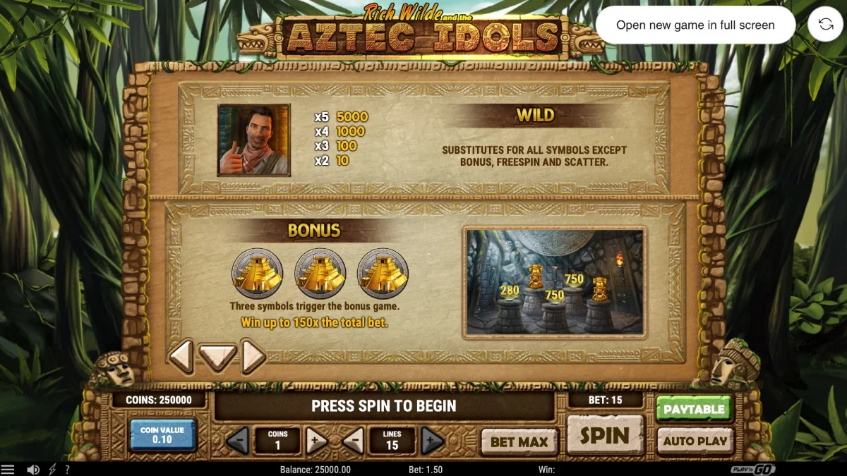 Aztec Idols Slot