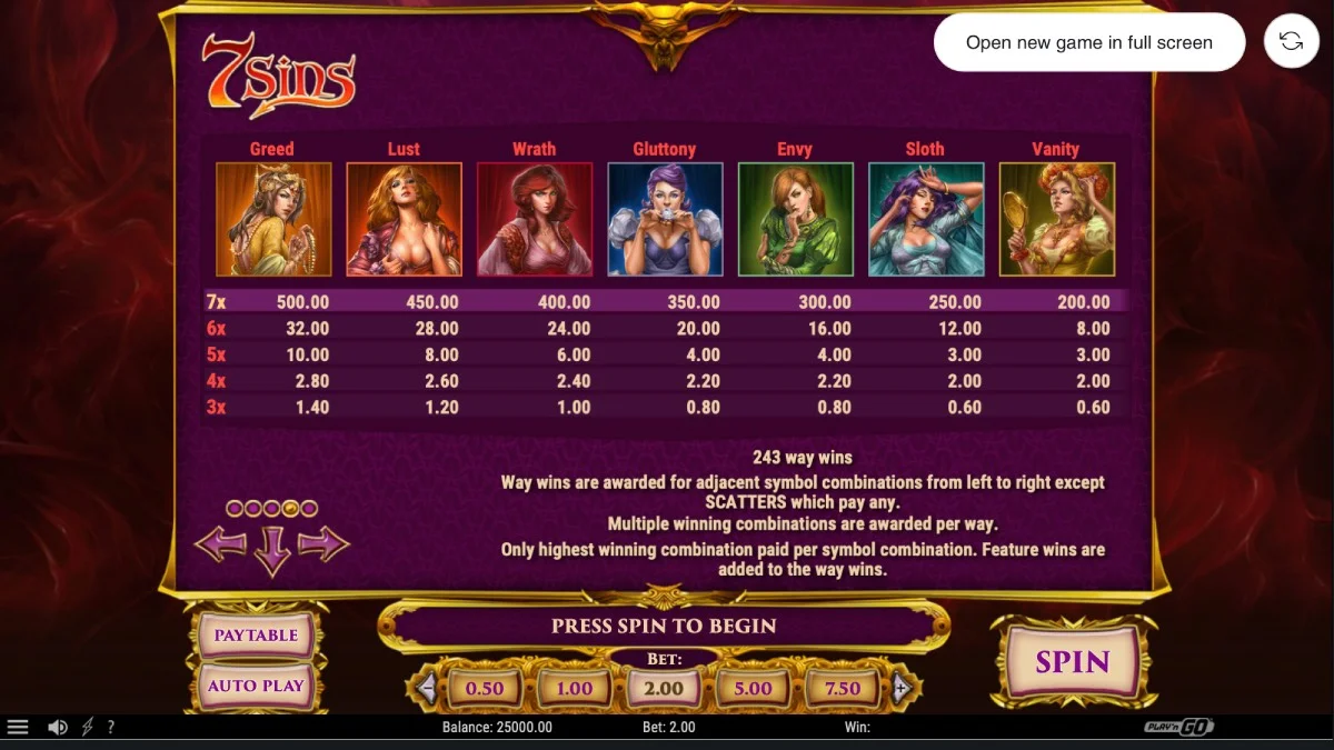 7 Sins Slot