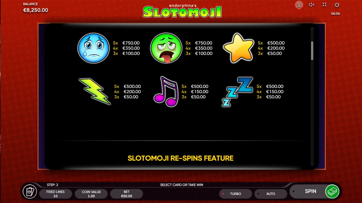 Slotomoji Paytable 2
