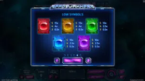 Spacejammers Paytable 2
