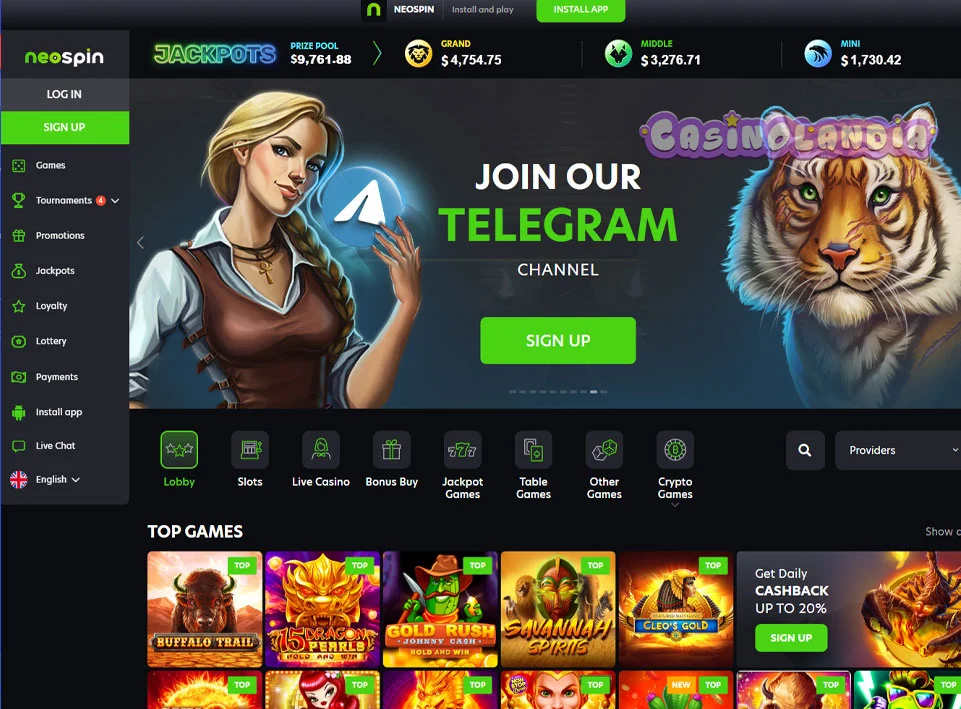 Tablet View H casino neospin