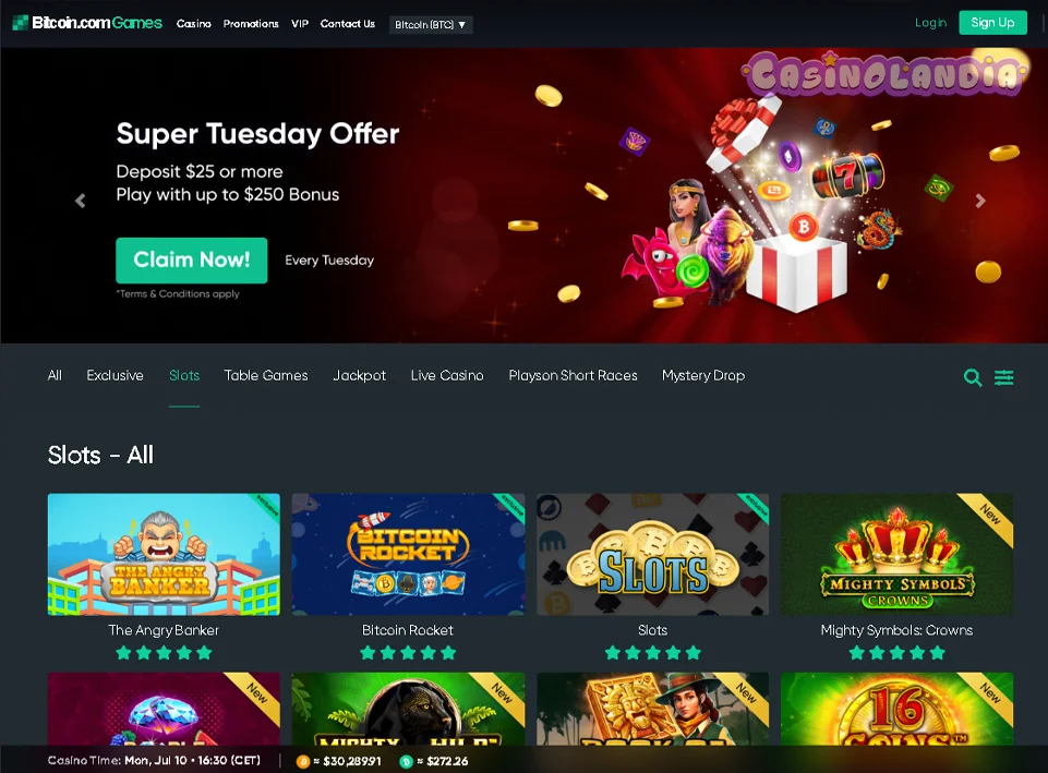 Tablet View Horizontal BitcoinGames