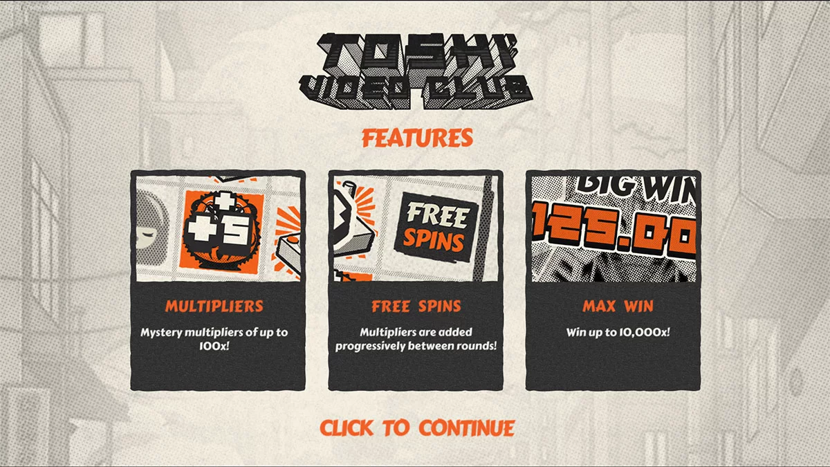 Toshi Video Club Homescreen