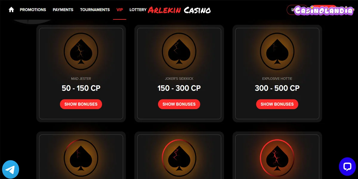 Arlekin Casino VIP Program