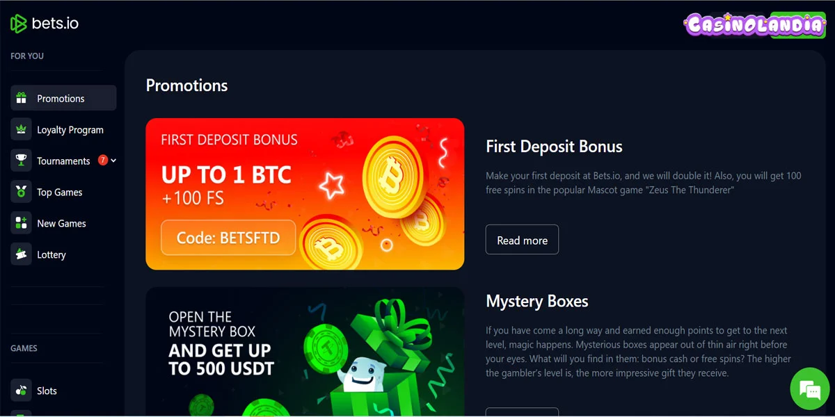 Bets.io Casino Promotions