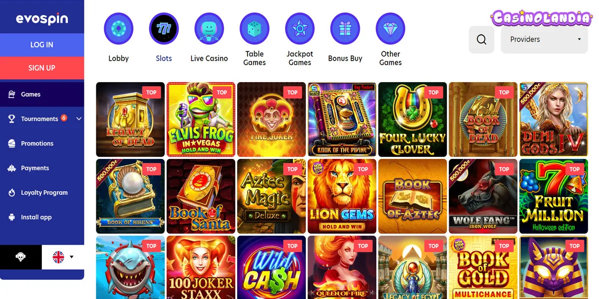 Evospin Casino Loyalty Slots