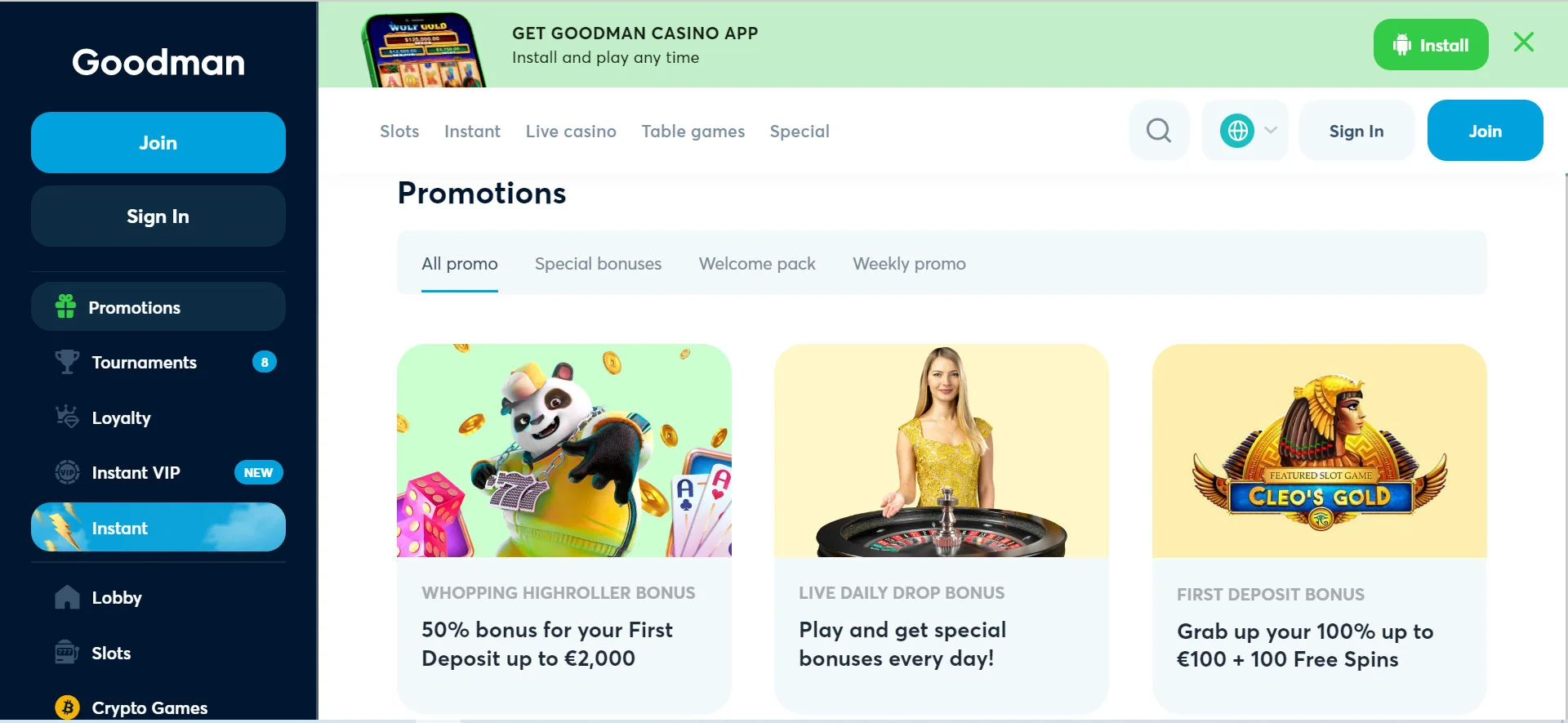 Goodman Casino Promotions