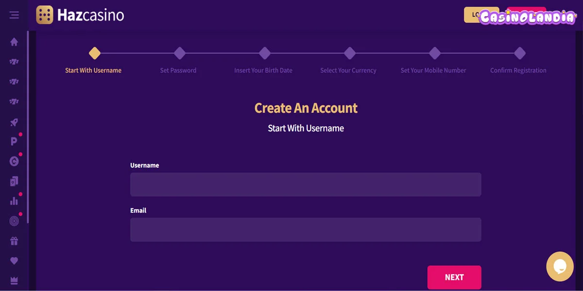 Haz Casino Registration