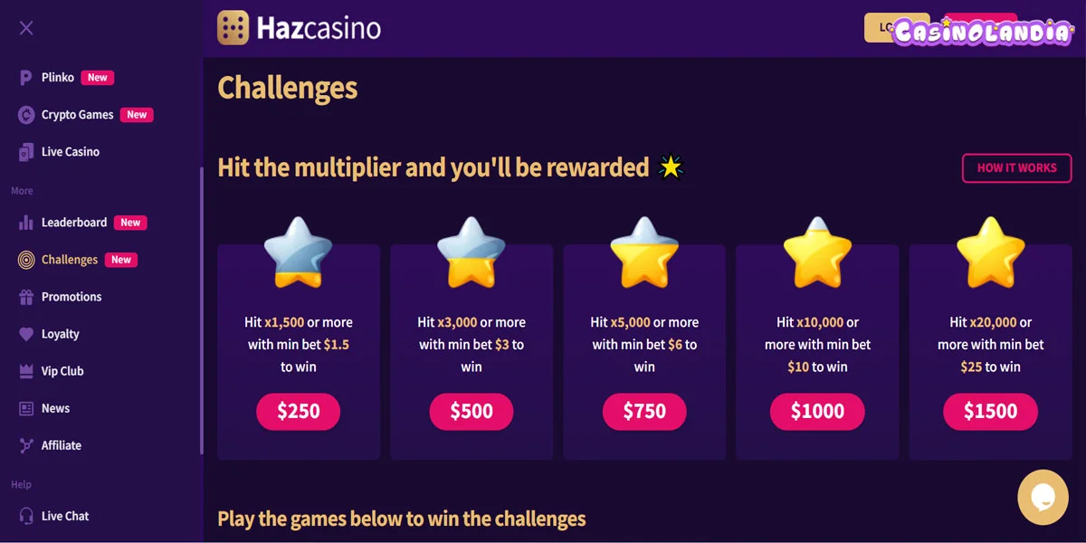 Haz Casino Challanges
