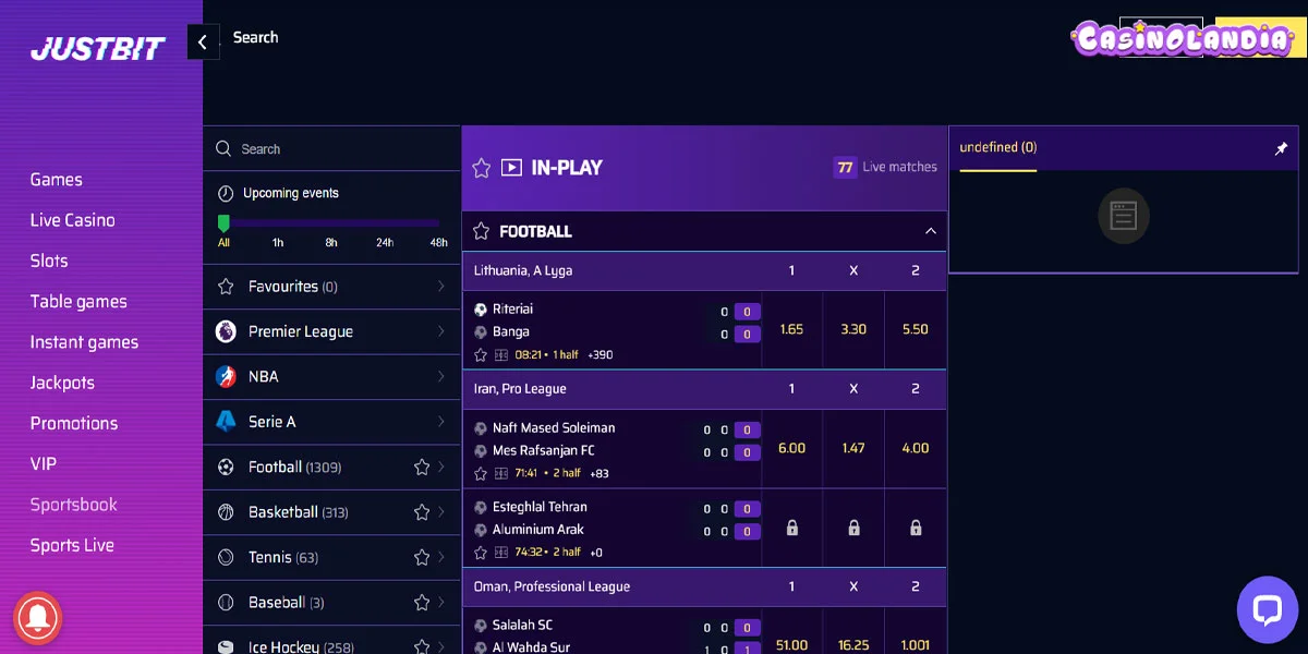 JustBit.io Casino SportsBook