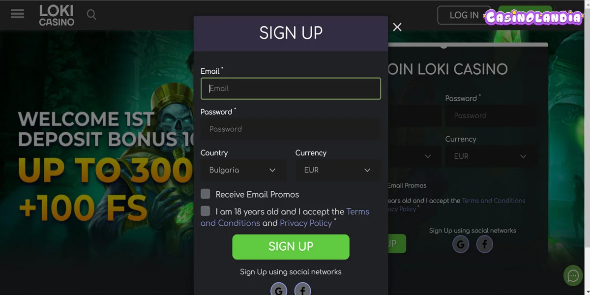 Loki Casino Registration