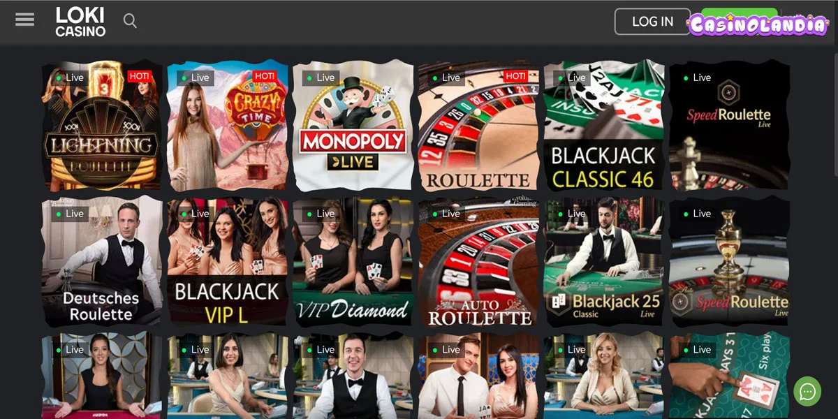Loki Casino Live Casino
