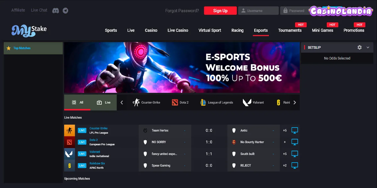 MyStake Casino eSports Betting