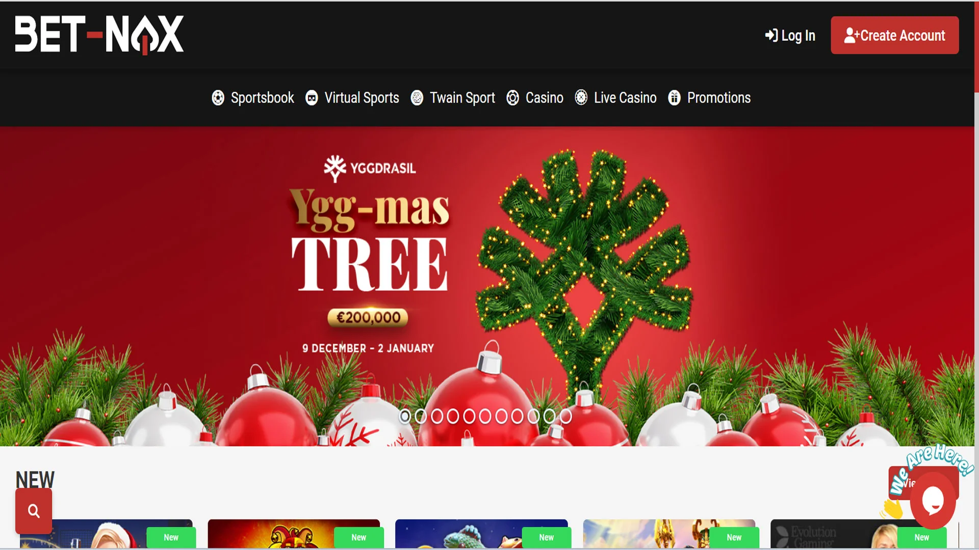 Betnox Casino Home Screen