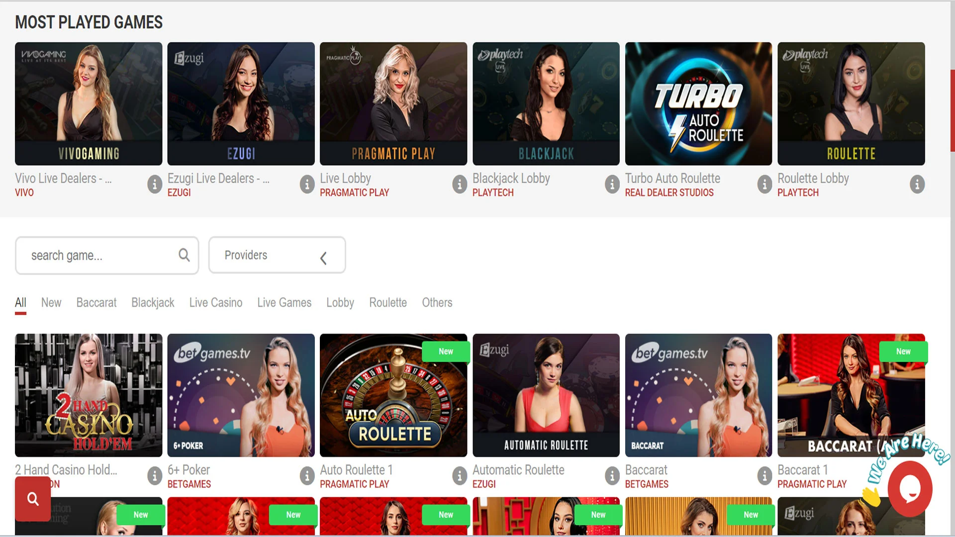 Betnox Casino Live Casino