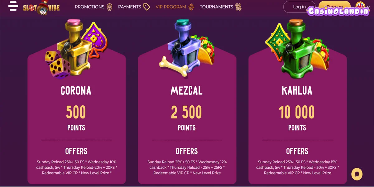 SlotVibe Casino VIP Program