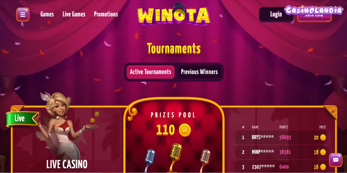 Winota Casino Torunaments