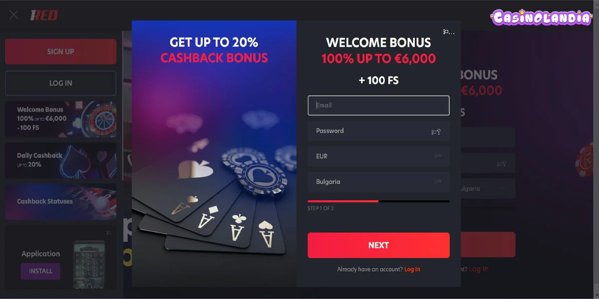 1Red Casino Registration