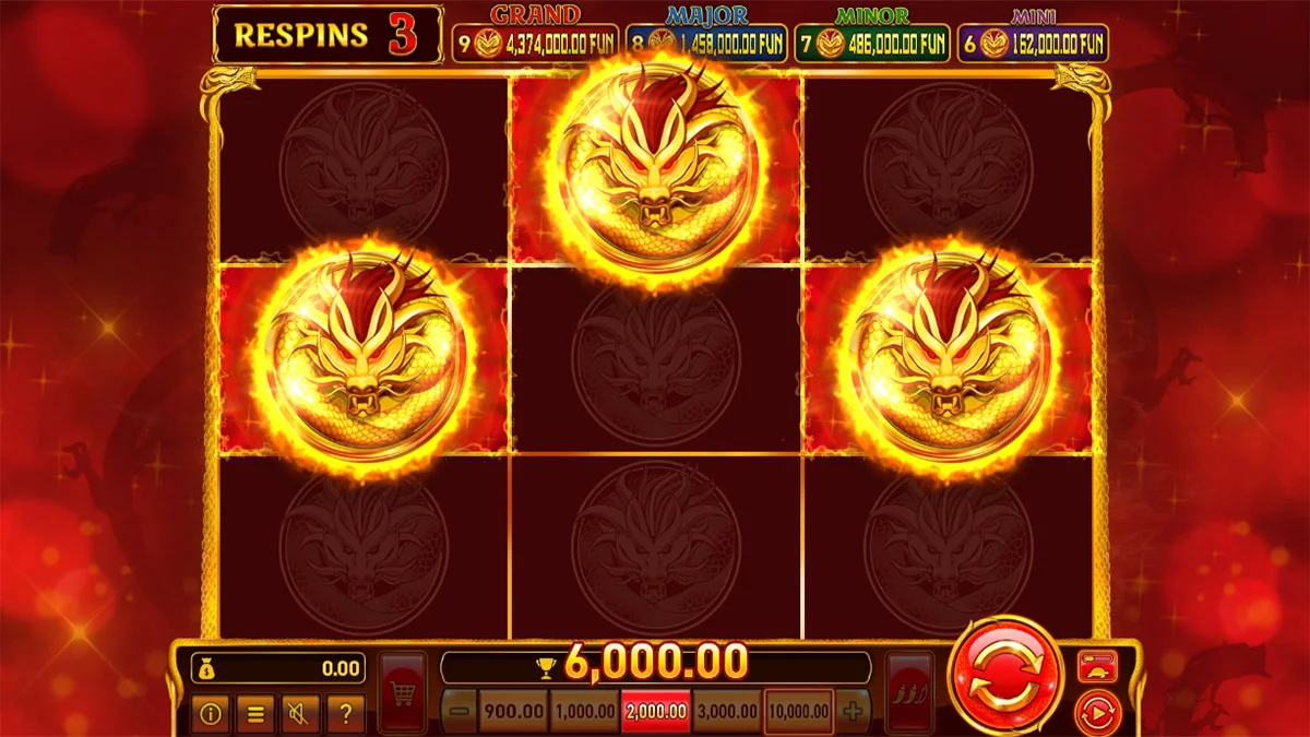 9 Burning Dragons Bonus Game