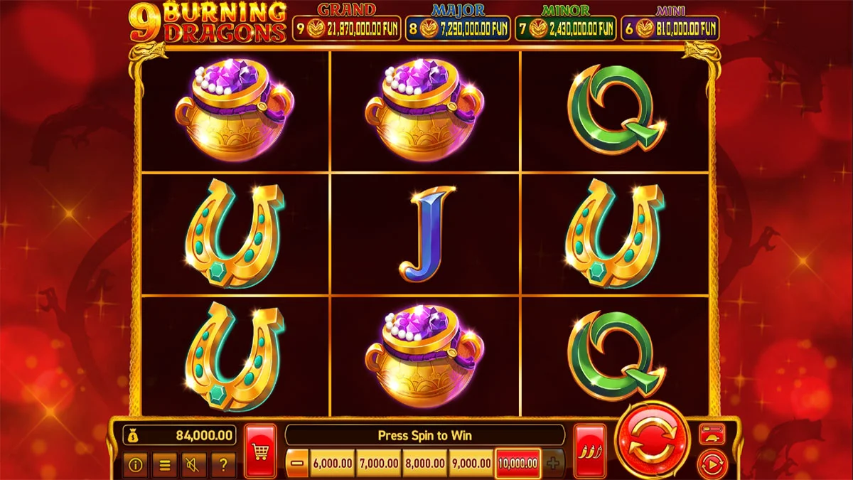 9 Burning Dragons Normal Play
