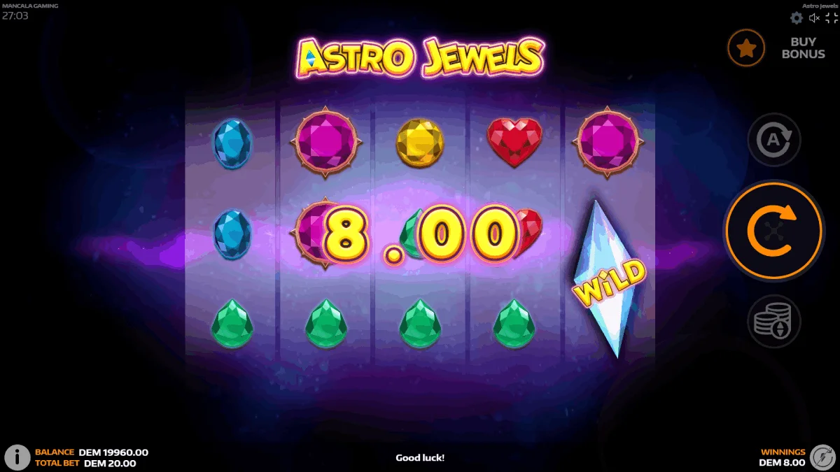 Astro Jewels Win Screen