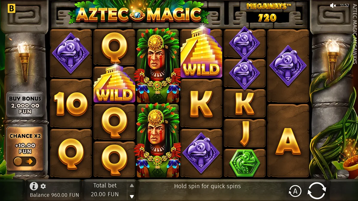 Aztec Magic Megaways Base Play