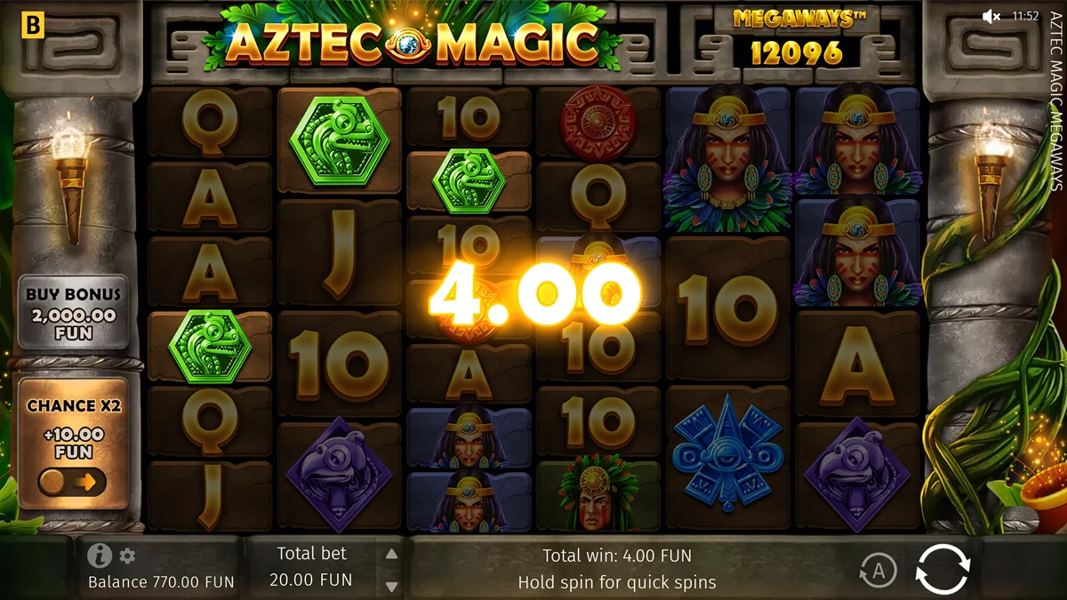 Aztec Magic Megaways Win