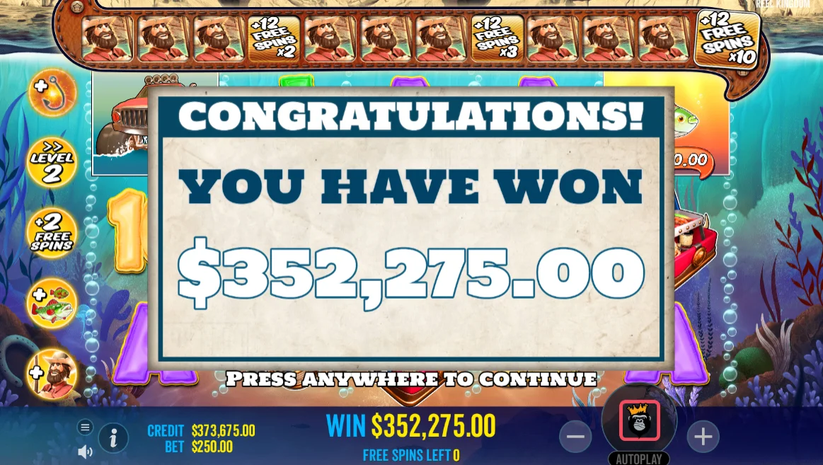Big Bass Splash Big Win by Reel Kingdom