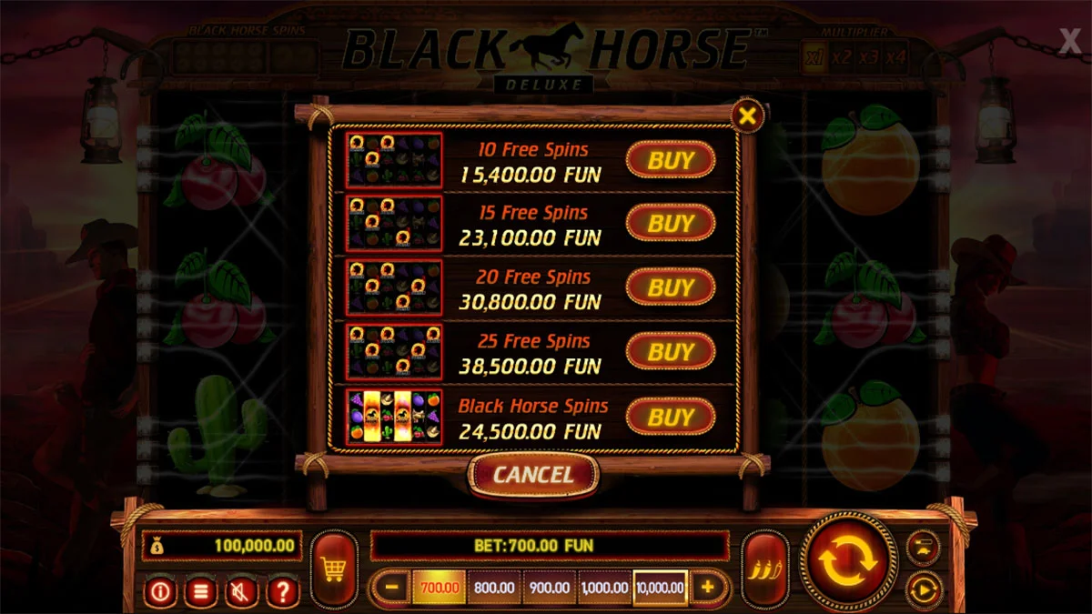 Black Horse Deluxe Buy Options