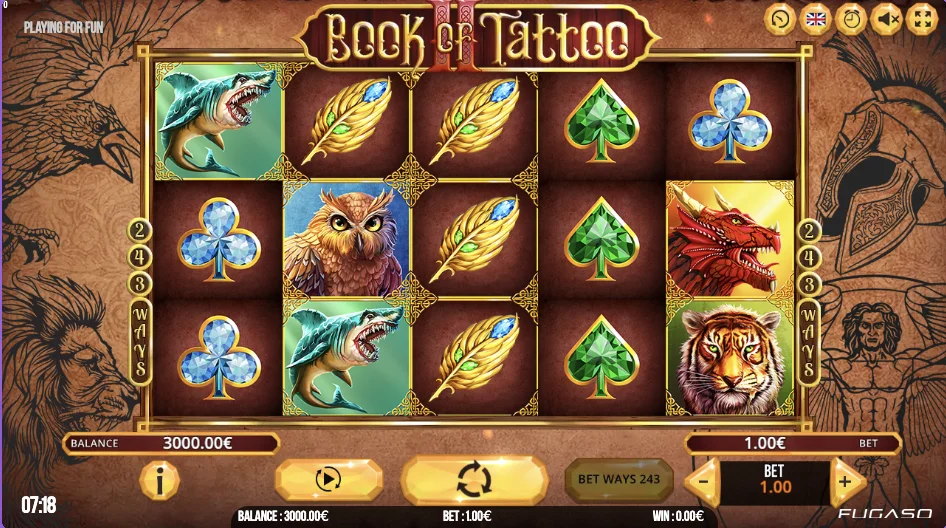 Book of Tattoo Home Screen