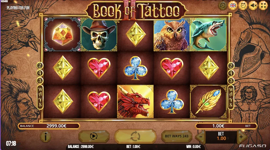 Book of Tattoo Spin