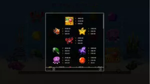 Bubbles and Pearls Paytable