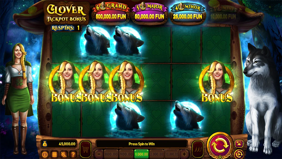Clover Lady Bonus Game