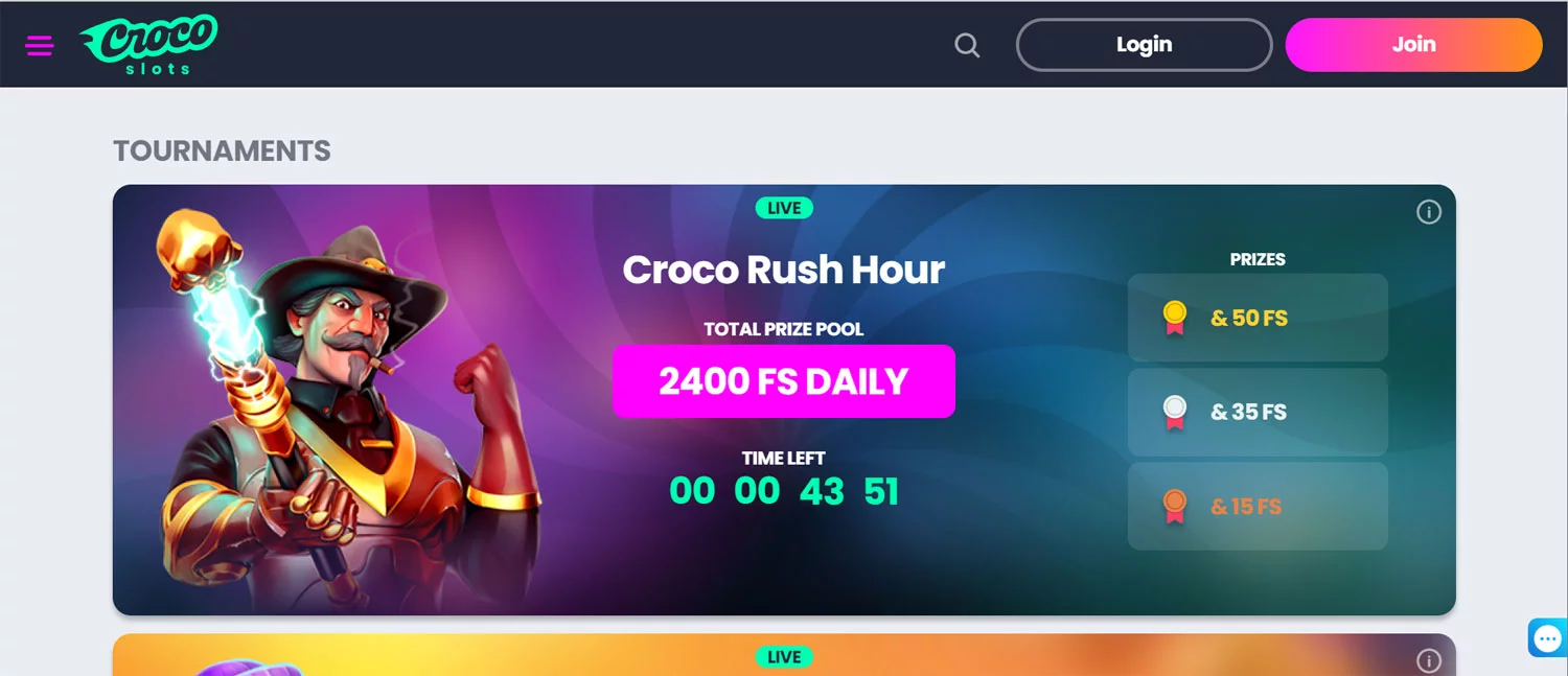 Crocoslots Casino Tournaments
