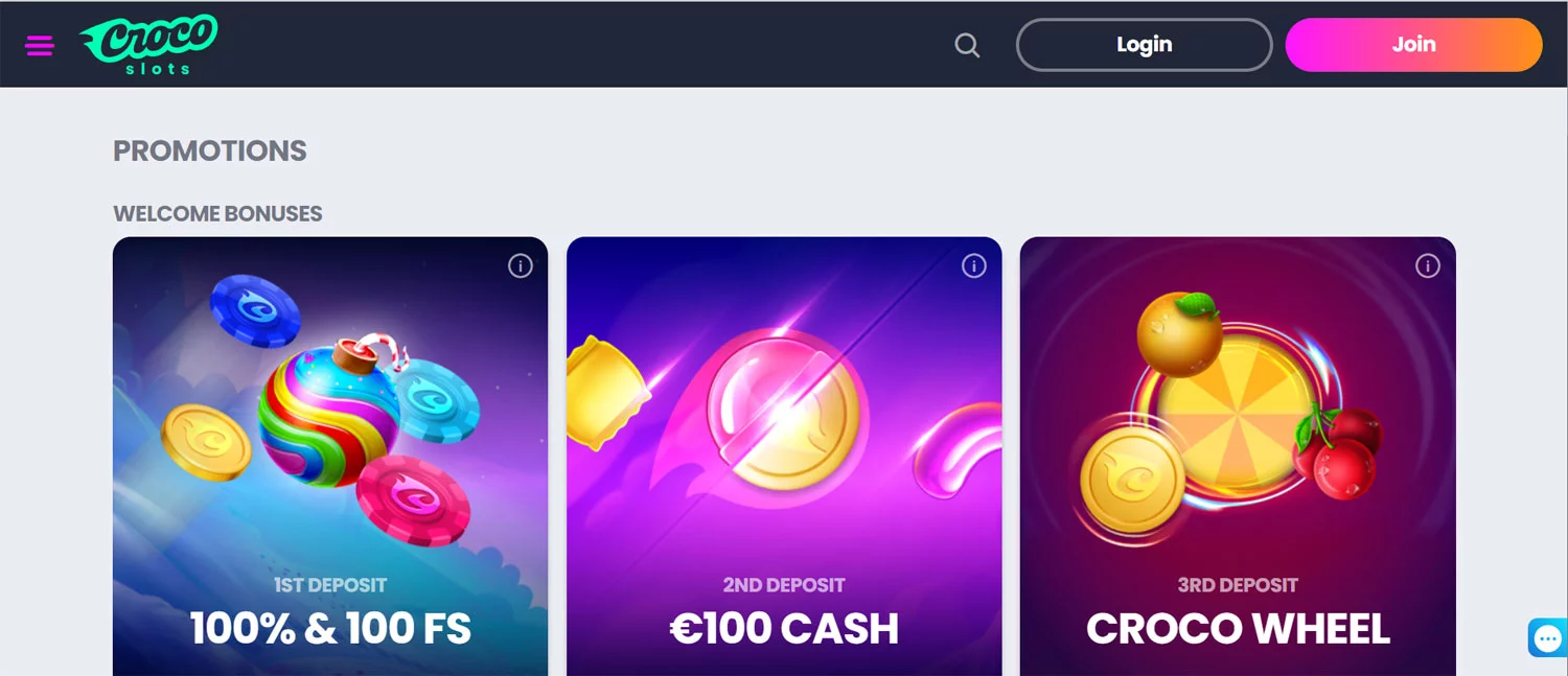 Crocoslots Casino Promotions
