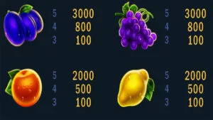 Del Fruit Paytable 2