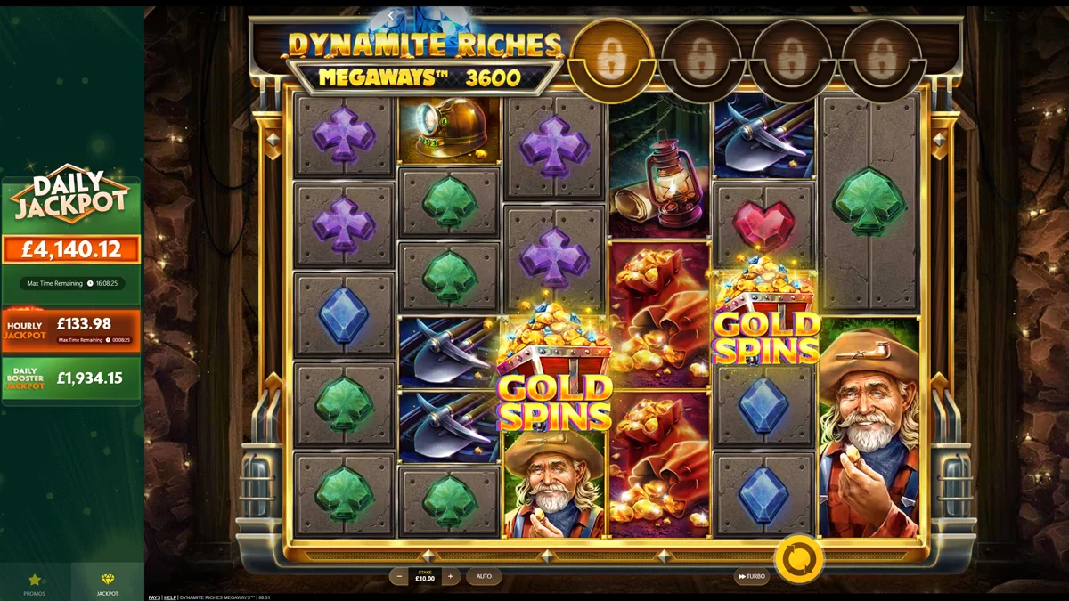 Dynamite Riches Megaways Base Play